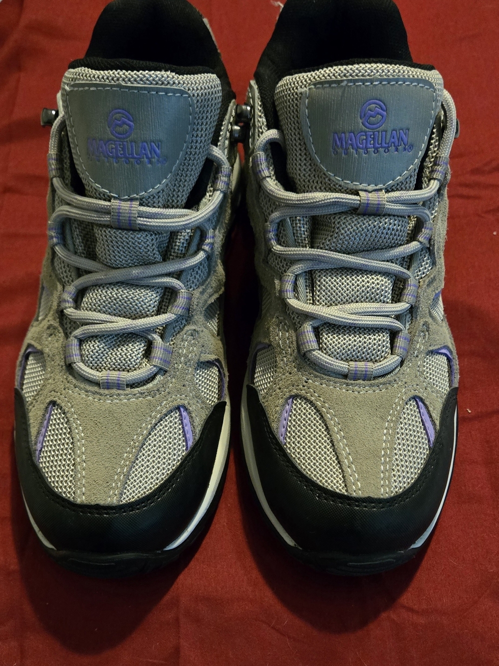 Sonora Pass Low Hiker Magellan Outdoors Womens Gray and Purple Hiking Shoe.